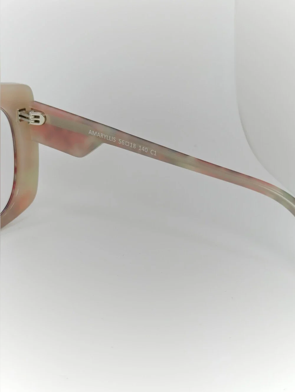 Amaryllis. Red Floral Women's Frame. Large Acetate.